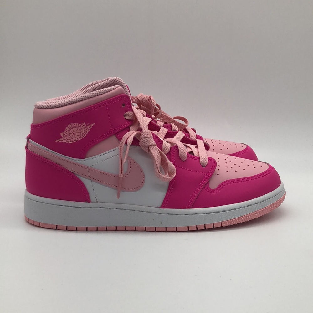 Air Jordan 1 Mid Fierce Pink FD8780-116 (GS) NWOB - Picture 2 of 5
